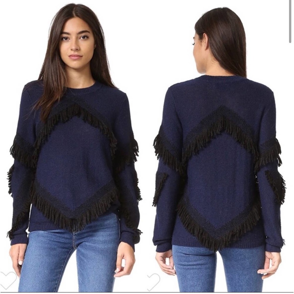 TANYA TAILOR FRINGE CHA CHA ALPACA SWEATER JUMPER BOHO STYLE WOMEN SIZE XS/S - Picture 16 of 16